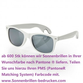 Sonnenbrille UV400 mit Flaschenöffner günstig bedrucken...