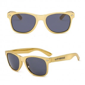 Metallisch aussehende Sonnenbrille bedrucken lassen